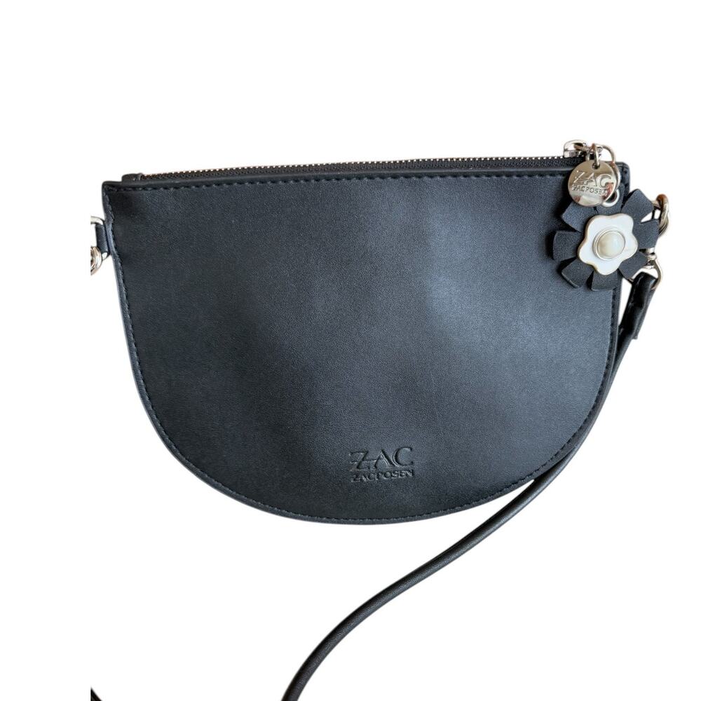 Zac Posen for Bloomingdales Half Moon Leather Charm Detail Mini Bag